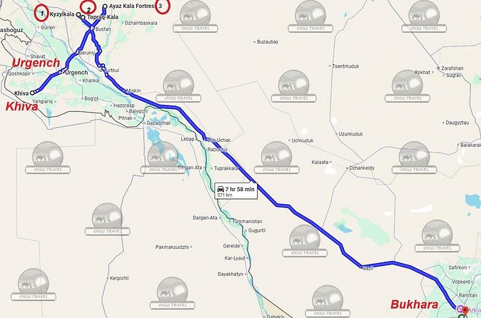 Transfer from Khiva to Bukhara by Fortresses - Ayaz Kala, the strongest stop on the route